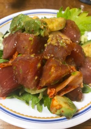A picture of Tuna kimchi.
