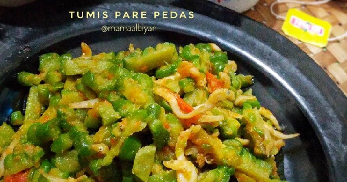 Resep 100 Tumis Pare Pedas Tdk Pahit Oleh Mama Albiyan Cookpad