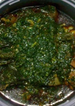 A picture of Efang  soup.