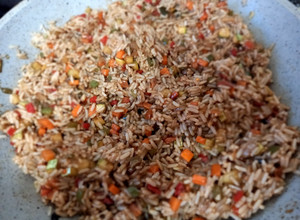 Una foto de Arroz Primavera al Wok