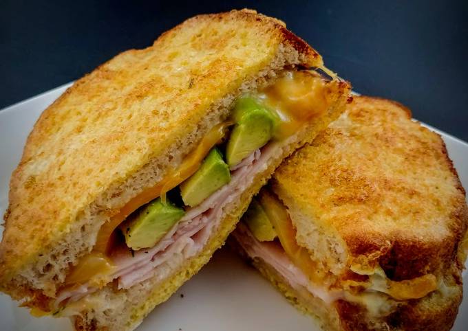 Recipe of Andrew Copley Ham Cheese and Avocado French Toast