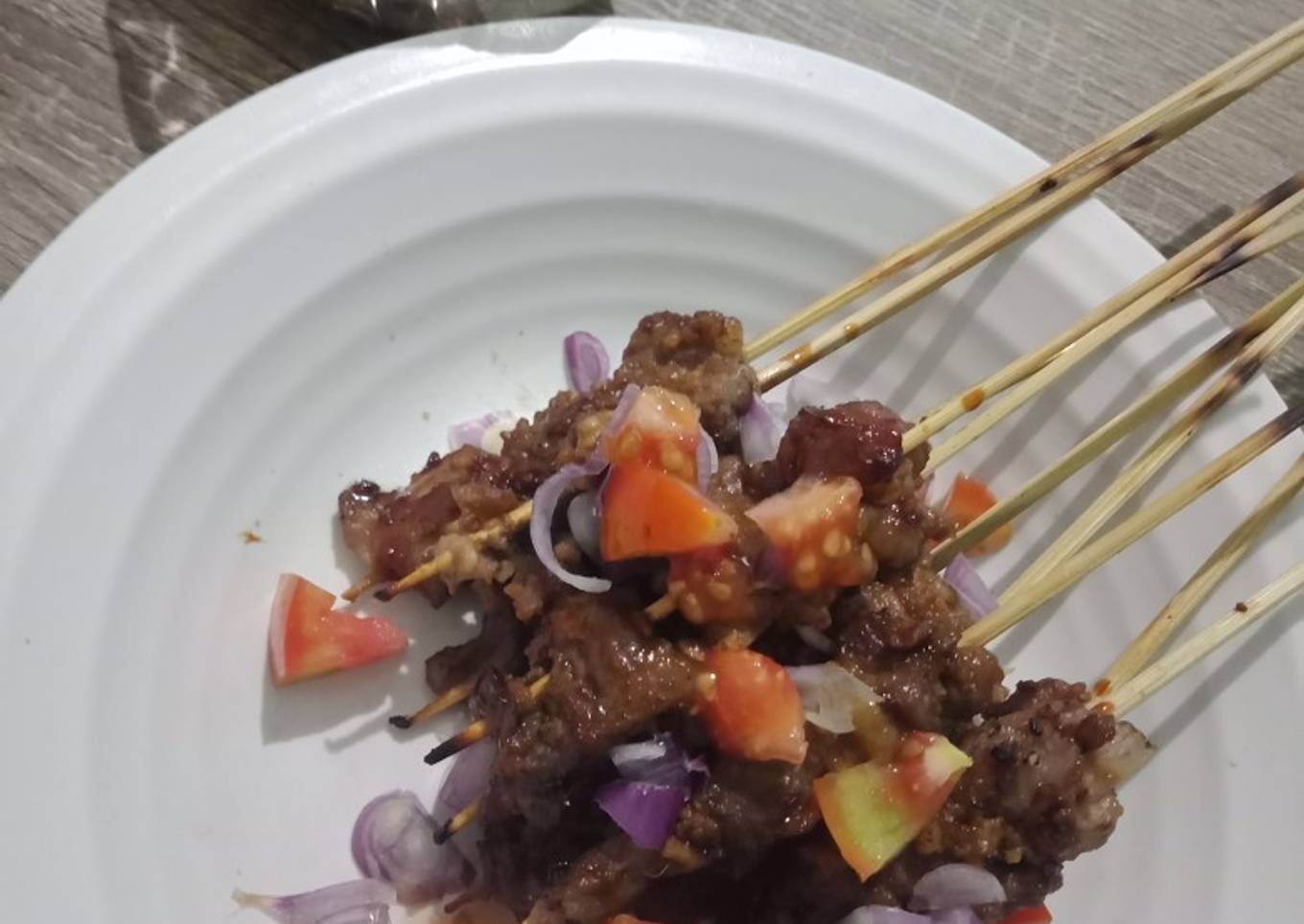 Sate Kambing (marinasi pakek pear)