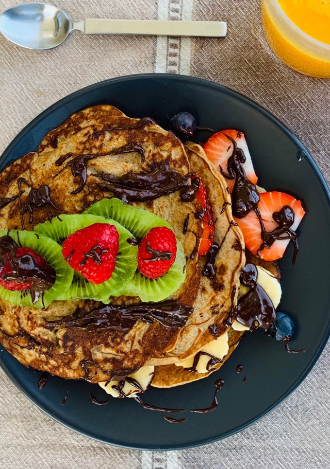 Una foto de Pancakes & frutas
