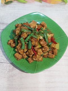 Foto resep Tumis tempe kacang panjang