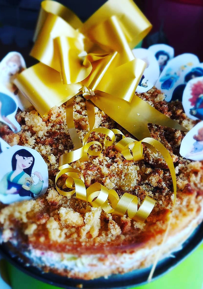 Una foto de Cheesecake mixto de princesas para ceci (cocina de reciclaje)