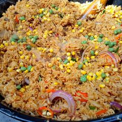 A picture of Jollof rice.