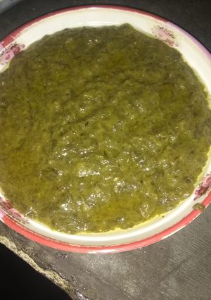 A picture of Sarso ka saag.