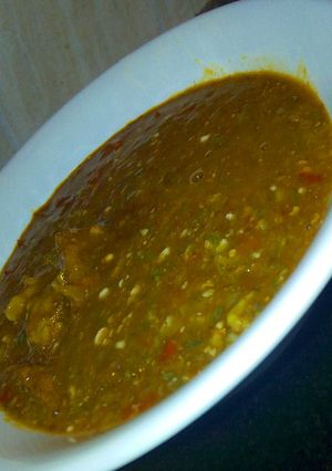 A picture of Fried okra soup.
