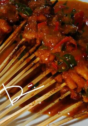 Foto resep Sate Ayam bumbu jeruk-kacang 