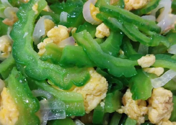 Resep Pare tumis telur Anti Gagal