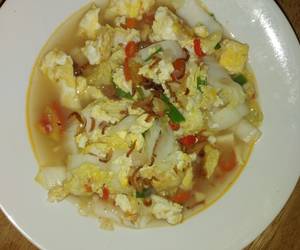 Cara Cepat Oseng Telur Sawi Putih Praktis Enak