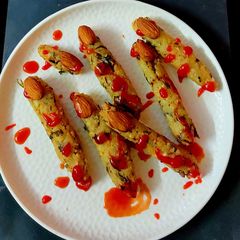 A picture of Spooky Witch Poha Fingers.