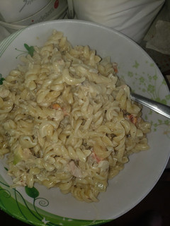 Una foto de Pastas con salsa blanca de Atún