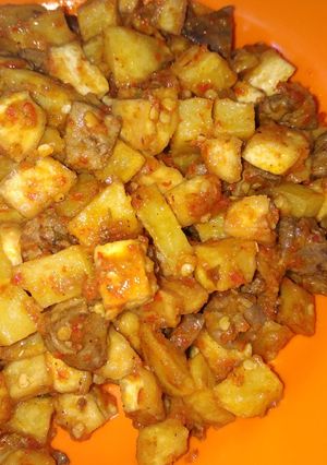 Foto resep Kentang ati ampela sambal merah