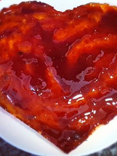Una foto de Tarta corazón de quesitos sin gluten