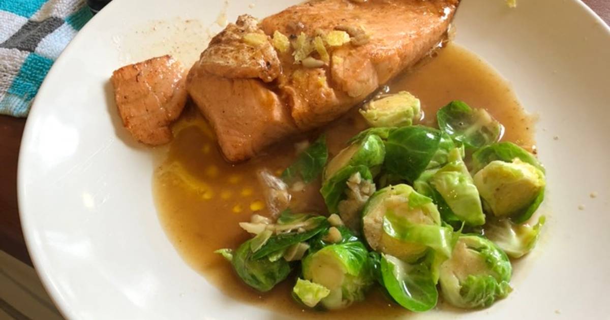 Resep Salmon Steak Dengan Saus Lemon Brussel Sprout Oleh Soegianto