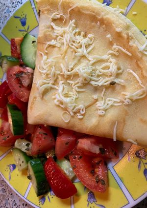 Sajtos palacsinta recept fotója