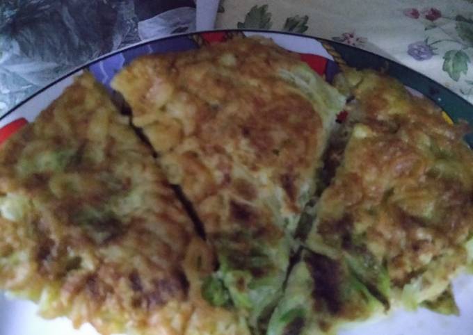 Standar Resep memasak Omelette indomie  sesuai selera