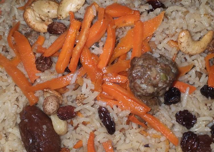 Recipe of Any-night-of-the-week Afghani meatballs pulao