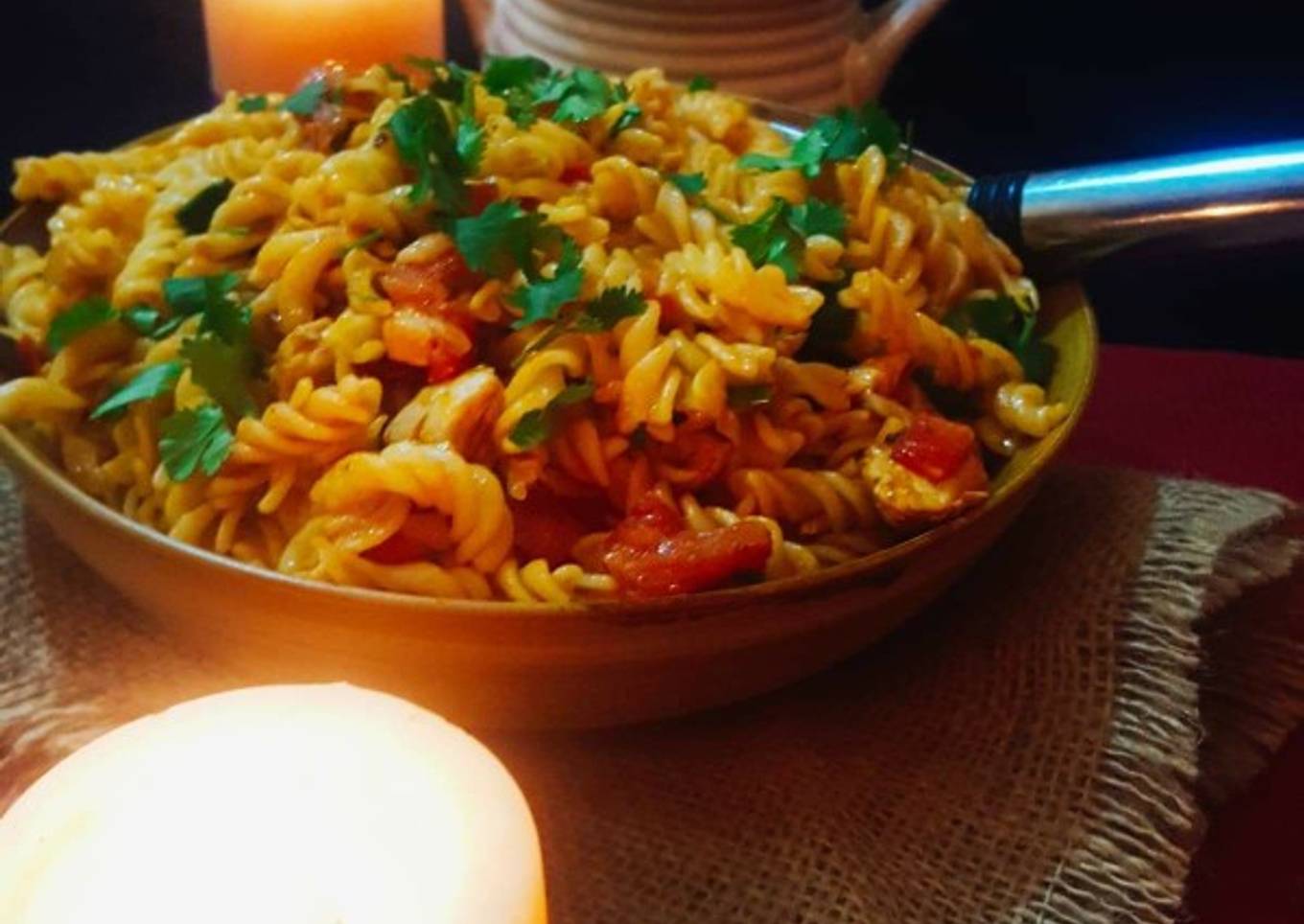Pasta with mexican chicken