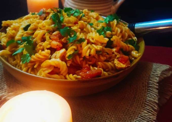 Pasta with mexican chicken