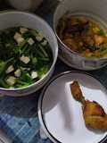 Oseng cesim tahu dan rica-rica ayam