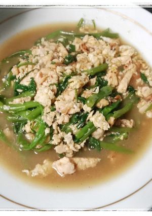 Foto resep Kangkung Telur Tempe Saus Tiram