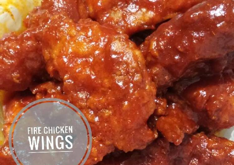 Resep Fire chicken wings ala restoran fast food Anti Gagal