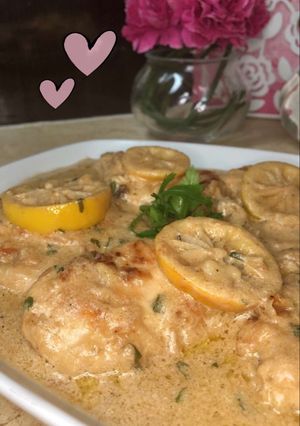 صورة لوصفة شرائح الدجاج بصوص الليمون ✨