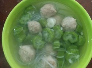 Foto resep Sayur Oyong bakso (kisik/gambas)