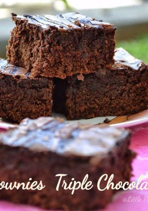 Foto resep Brownies Triple Chocolate
