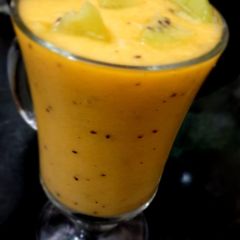 A picture of Orange,kiwi &Apple Smoothie.