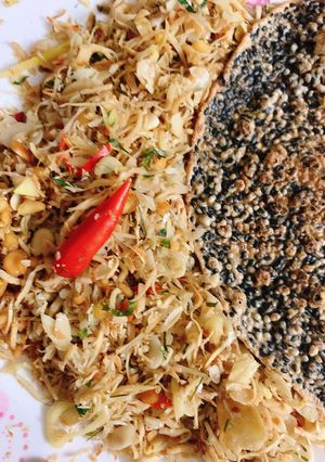 Hình của món Bánh đa xúc nộm mít xanh.
