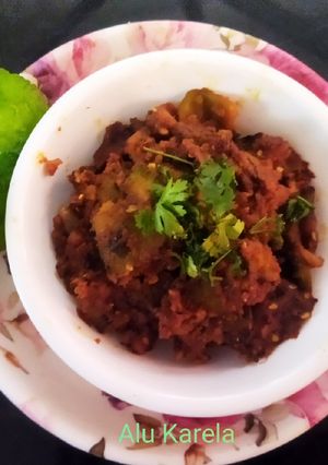 A picture of Alu Karala Sabji.