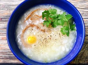 Hình của món Cháo Gà Vi Cá Sâm Hàn Quốc.