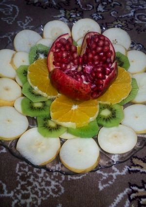 عکسی از دستور تزیین میوه برای همسرجان