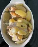 Gà hấp nho xanh cho bé