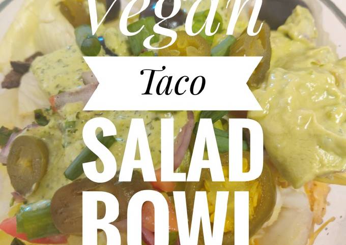 vegan taco salad bowl recipe main photo