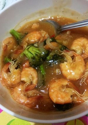 Foto resep Udang Brokoli Saus Asam Manis