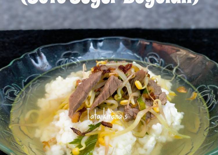 Soto daging sapi (soto seger boyolali kuah bening)