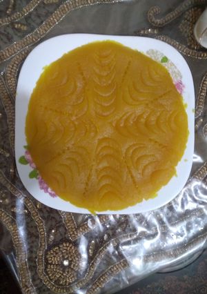 عکسی از دستور حلوای زعفرانی