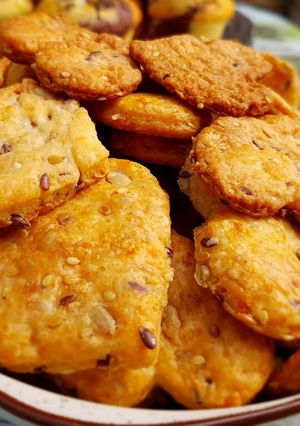 Une photo de Biscuits aux graines et au parmesan