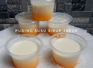 Foto resep Puding Susu Sirup Jeruk