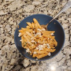A picture of Orange Goat Cheese Pasta.
