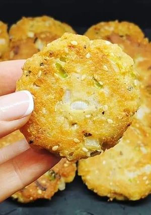 Una foto de Tortitas de boniato, receta muy fácil