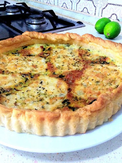 Una foto de Quiche de bacon y espinacas