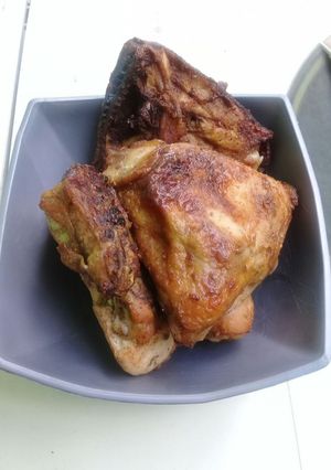 A picture of Braaied chicken.