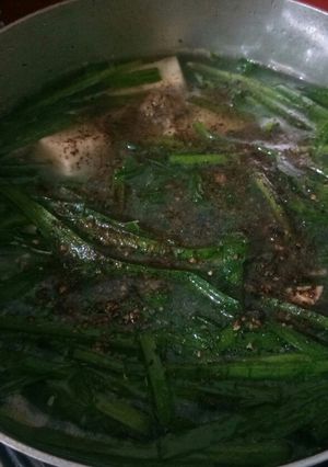 Hình của món Canh hẹ đậu phụ non.