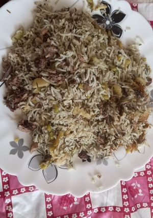عکسی از دستور پلوباقالی باتن ماهی