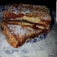 A picture of Nutella French toast.